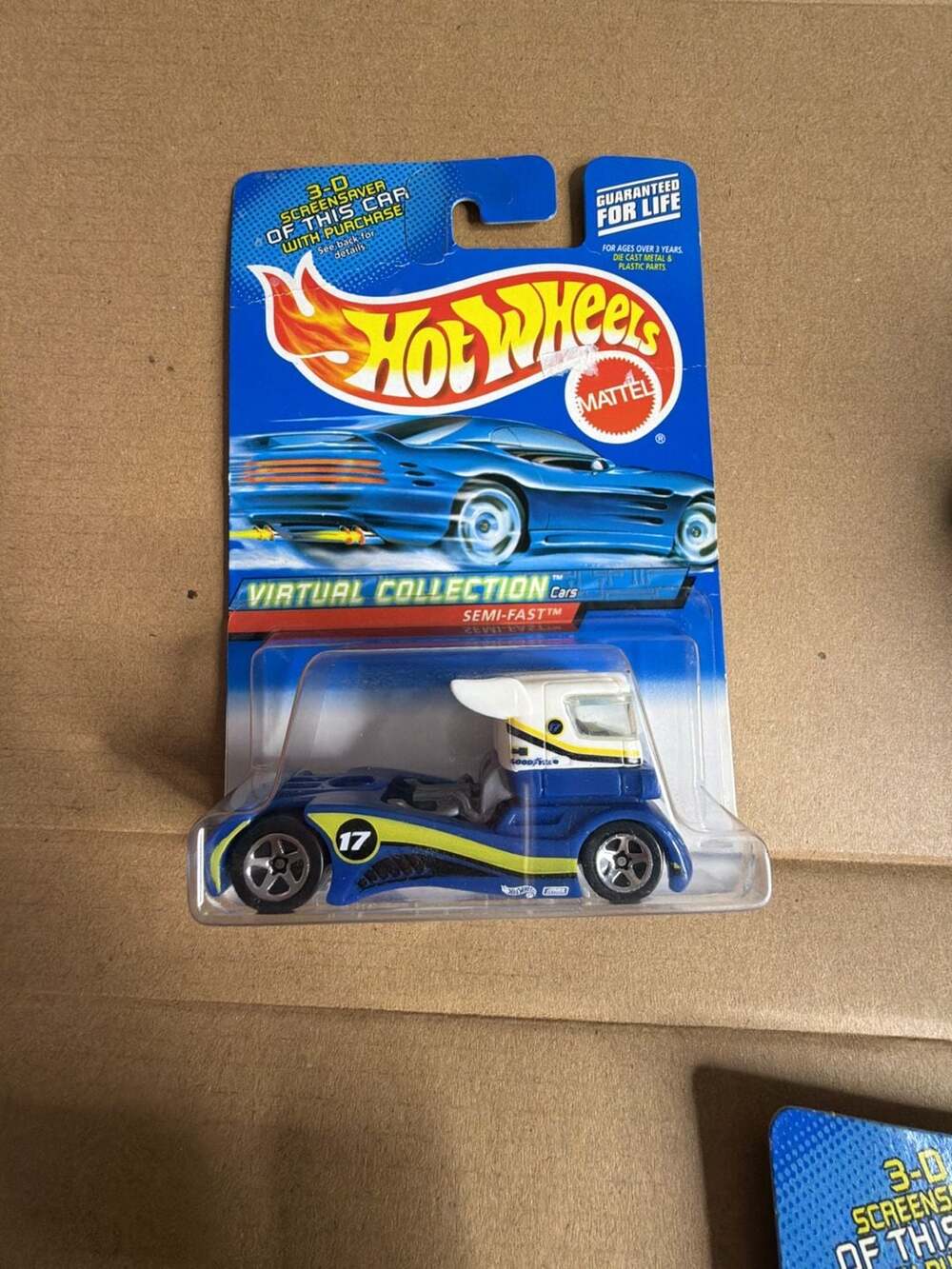 Hot Wheels Virtual Collection Semi-Fast Die-Cast Truck #118 Blue and White